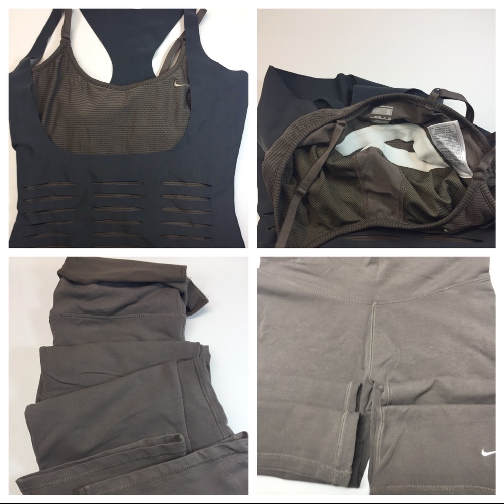 Epic Nike yoga dance bra top and roll top flare S